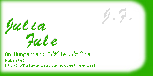 julia fule business card